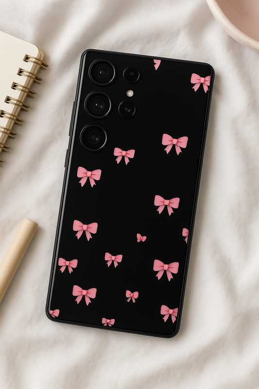 BOW Beaut Premium Glass Back Cover For Galaxy  S22, S23, S24, S25 Models