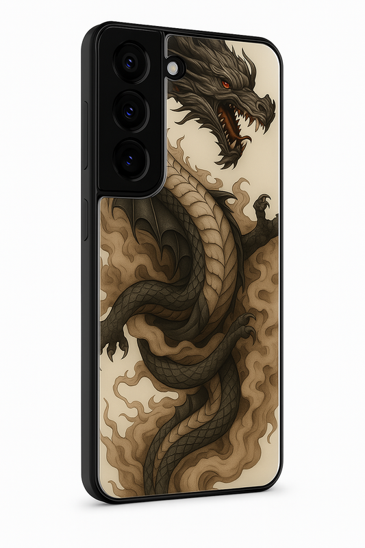 Dragon Graffiti Premium Glass Back Cover For Galaxy S22, S23, S24, S25 Models