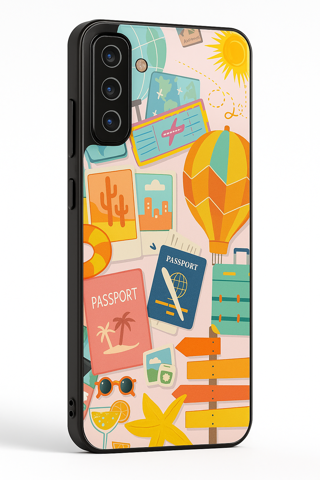 Travel Freak Premium Glass Back Cover For Galaxy S22, S23, S24, S25 Models