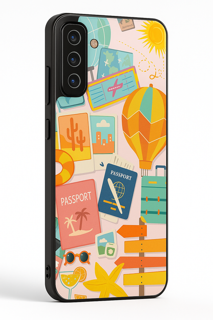 Travel Freak Premium Glass Back Cover For Galaxy S22, S23, S24, S25 Models