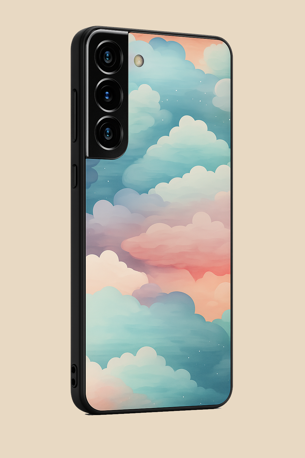 Colourful Cloudy Affair Premium Glass Back Cover For Galaxy S22, S23, S24, S25 Models