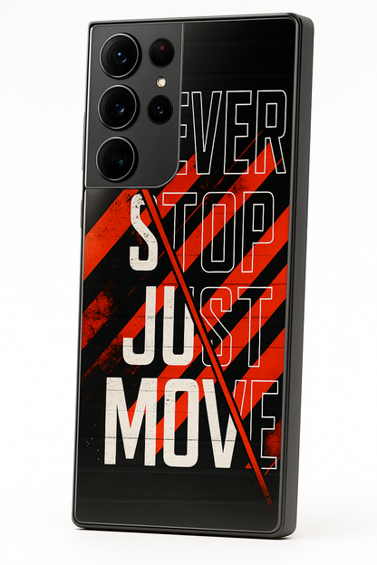 JUST MOVE Premium Glass Back Cover For Galaxy S22, S23, S24, S25 Models