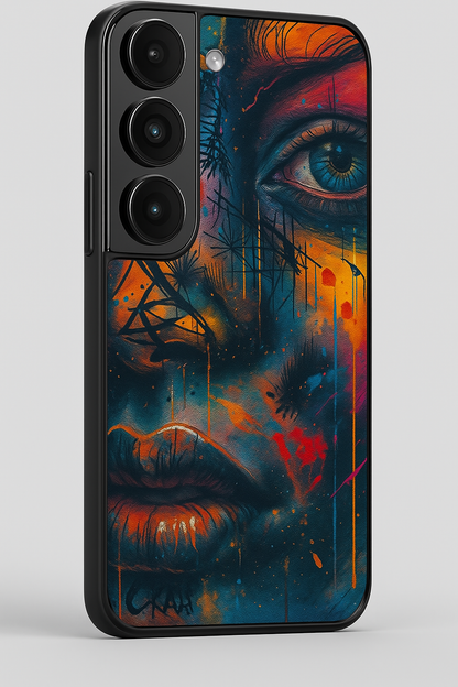 Aesthetic Face Shot Premium Glass Back Cover For Galaxy S22, S23, S24, S25 Models