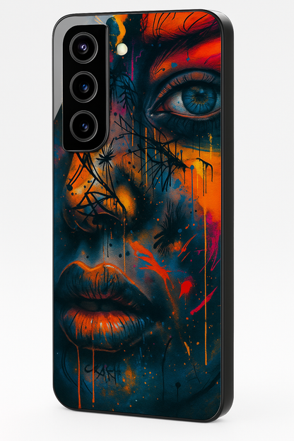 Aesthetic Face Shot Premium Glass Back Cover For Galaxy S22, S23, S24, S25 Models