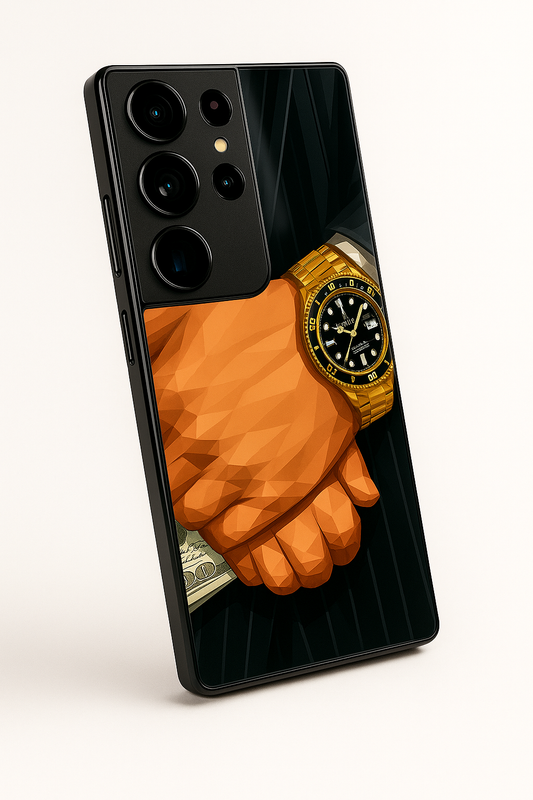 Money Matters Premium Glass Back Cover For Galaxy S22, S23, S24, S25 Models