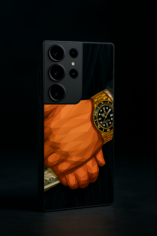 Money Matters Premium Glass Back Cover For Galaxy S22, S23, S24, S25 Models