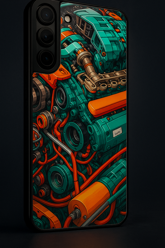 Aesthetic Engine Premium Glass Back Cover For Galaxy S22, S23, S24, S25 Models