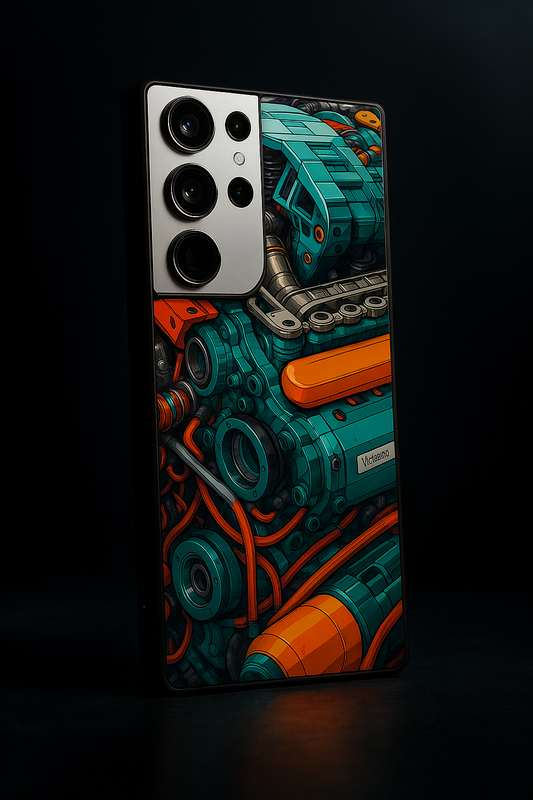 Aesthetic Engine Premium Glass Back Cover For Galaxy S22, S23, S24, S25 Models