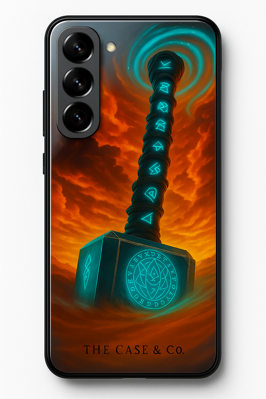 Mjolnir's Wrath Premium Glass Back Cover For Galaxy S22, S23, S24, S25 Models