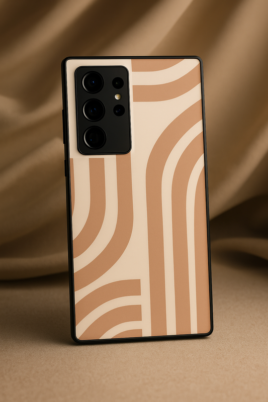 Abstract Arc  Premium Glass Back Cover For Galaxy S22, S23, S24, S25 Models