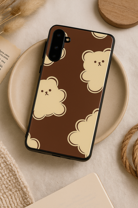 Teddy Overload Premium Glass Back Cover For Galaxy S22, S23, S24, S25 Models