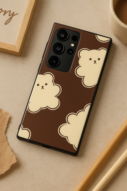 Teddy Overload Premium Glass Back Cover For Galaxy S22, S23, S24, S25 Models