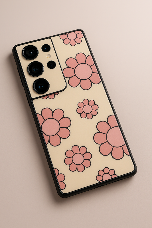 Flowery Freak Premium Glass Back Cover For Galaxy S22, S23, S24, S25 Models