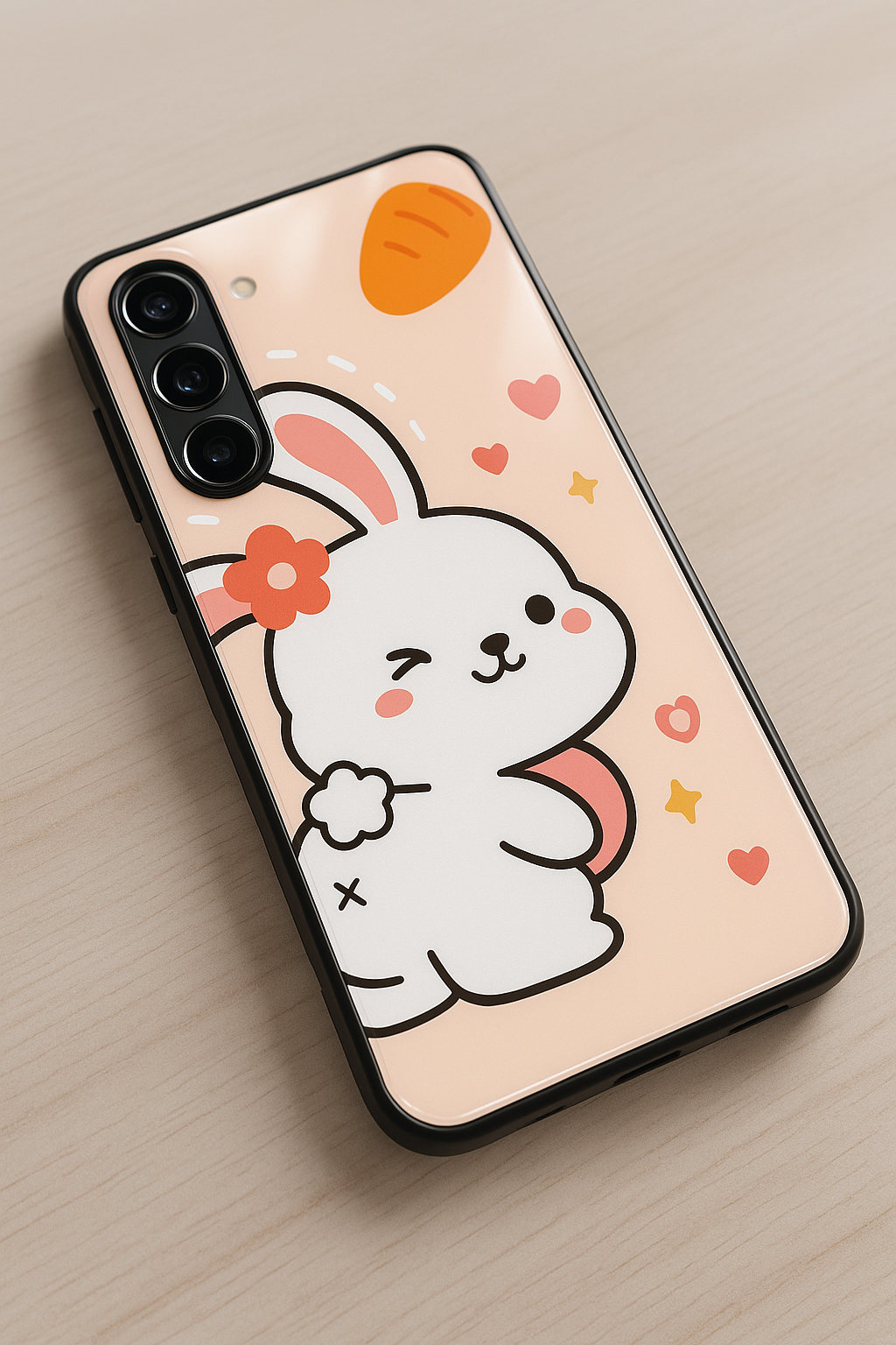Bunny Pooh Premium Glass Back Cover For Galaxy S22, S23, S24, S25 Models
