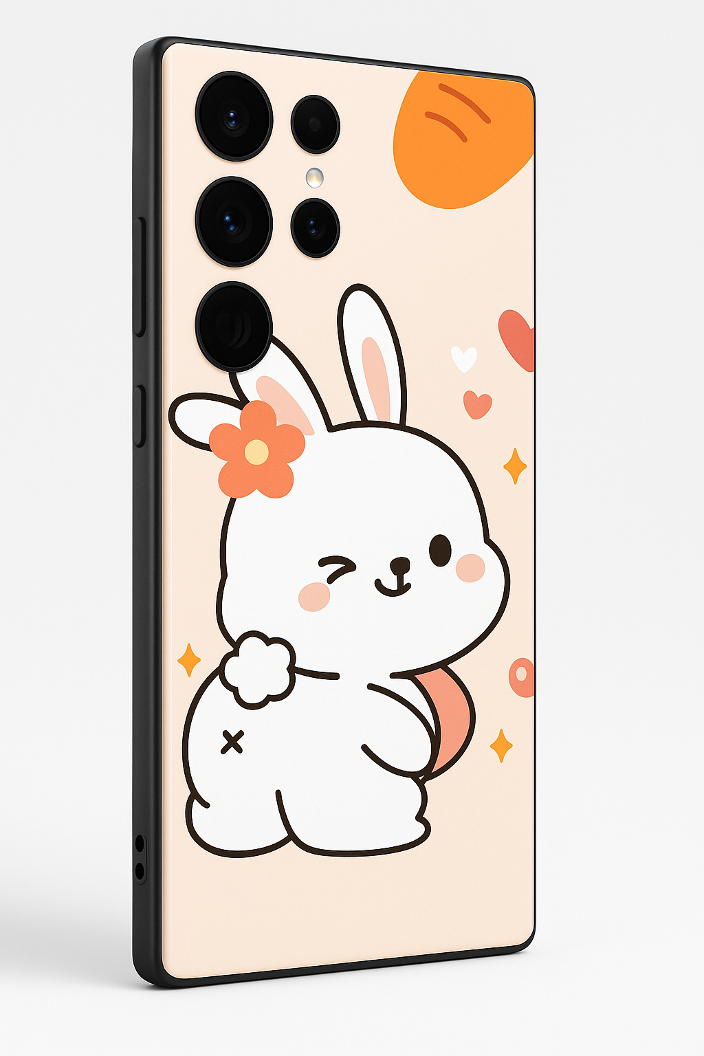 Bunny Pooh Premium Glass Back Cover For Galaxy S22, S23, S24, S25 Models