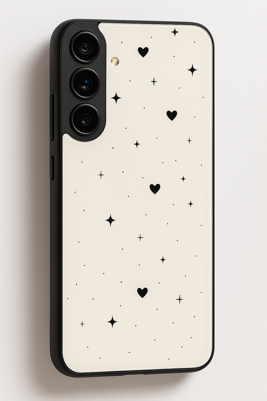 Minimal Love Premium Glass Back Cover For Galaxy S22, S23, S24, S25 Models