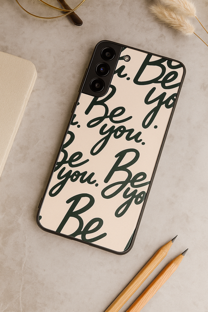 Be You Premium Glass Back Cover For Galaxy S22, S23, S24, S25 Models