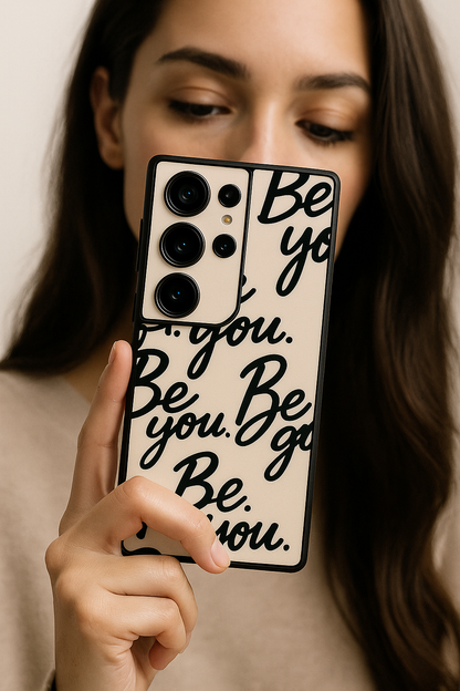 Be You Premium Glass Back Cover For Galaxy S22, S23, S24, S25 Models