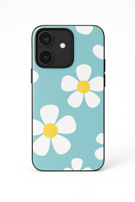 Daisy in Sea Premium Glass Back Cover For iPhone 11,12,13,14,15,16 Models