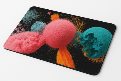 Printed Mouse Pad| Silicon Base | Abstract Color Balls Graphic | Available in Size - Small, Large