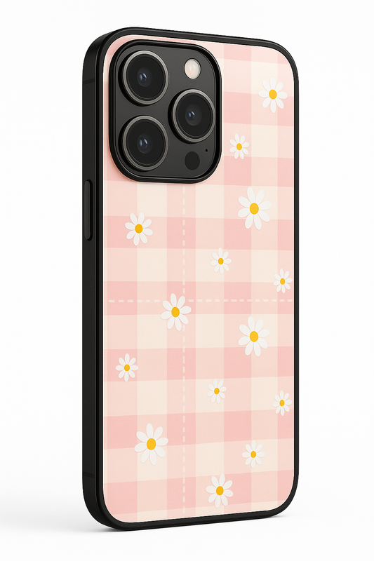 Daisy Bloom Premium Glass Back Cover For iPhone 11,12,13,14,15,16 Models