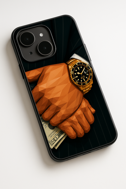 Money Matters Premium Glass Back Cover For iPhone 11,12,13,14,15,16 Models