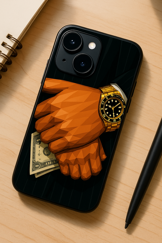 Money Matters Premium Glass Back Cover For iPhone 11,12,13,14,15,16 Models