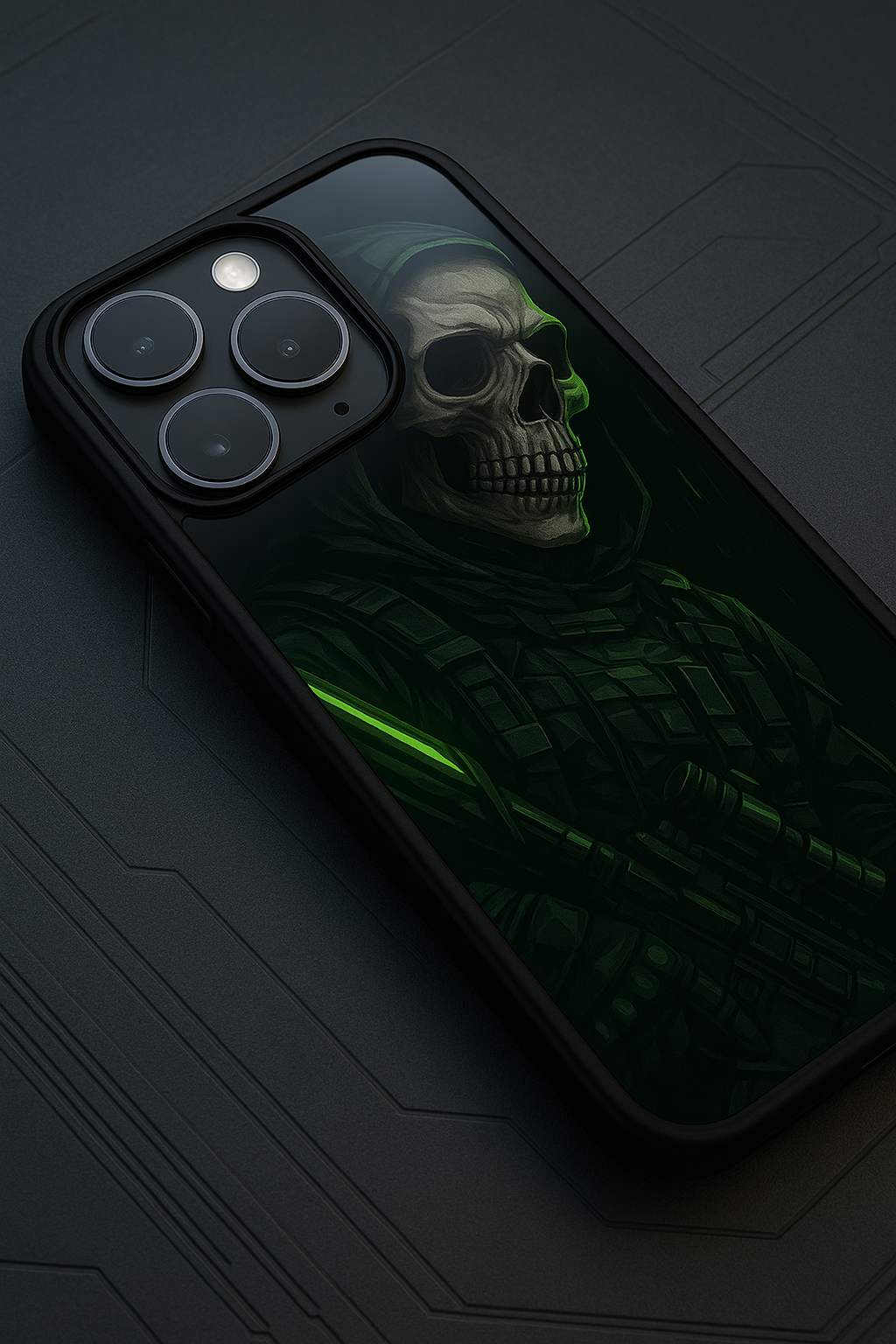 COD Zombie  Premium Glass Back Cover For iPhone 11,12,13,14,15,16 Models