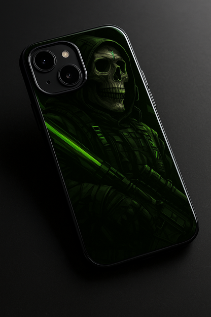 COD Zombie  Premium Glass Back Cover For iPhone 11,12,13,14,15,16 Models