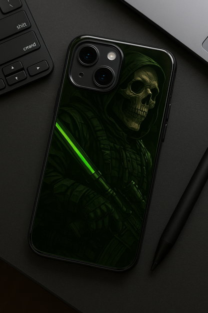 COD Zombie  Premium Glass Back Cover For iPhone 11,12,13,14,15,16 Models