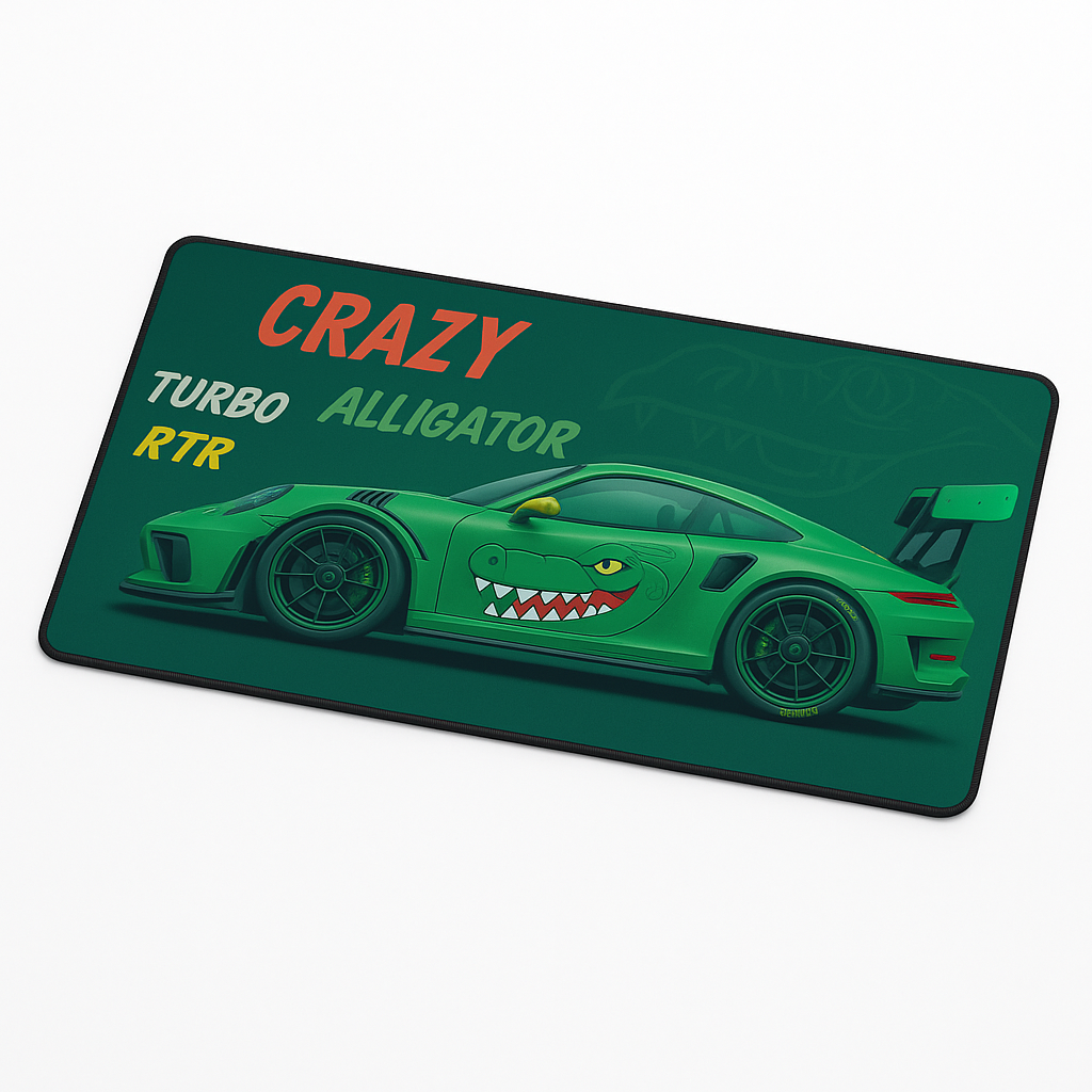 Printed Mouse Pad| Silicon Base | Later Alligator Graphic | Available in Size - Small, Large