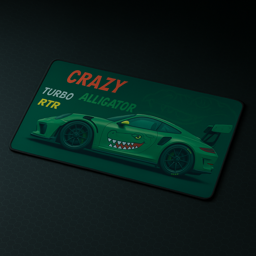 Printed Mouse Pad| Silicon Base | Later Alligator Graphic | Available in Size - Small, Large