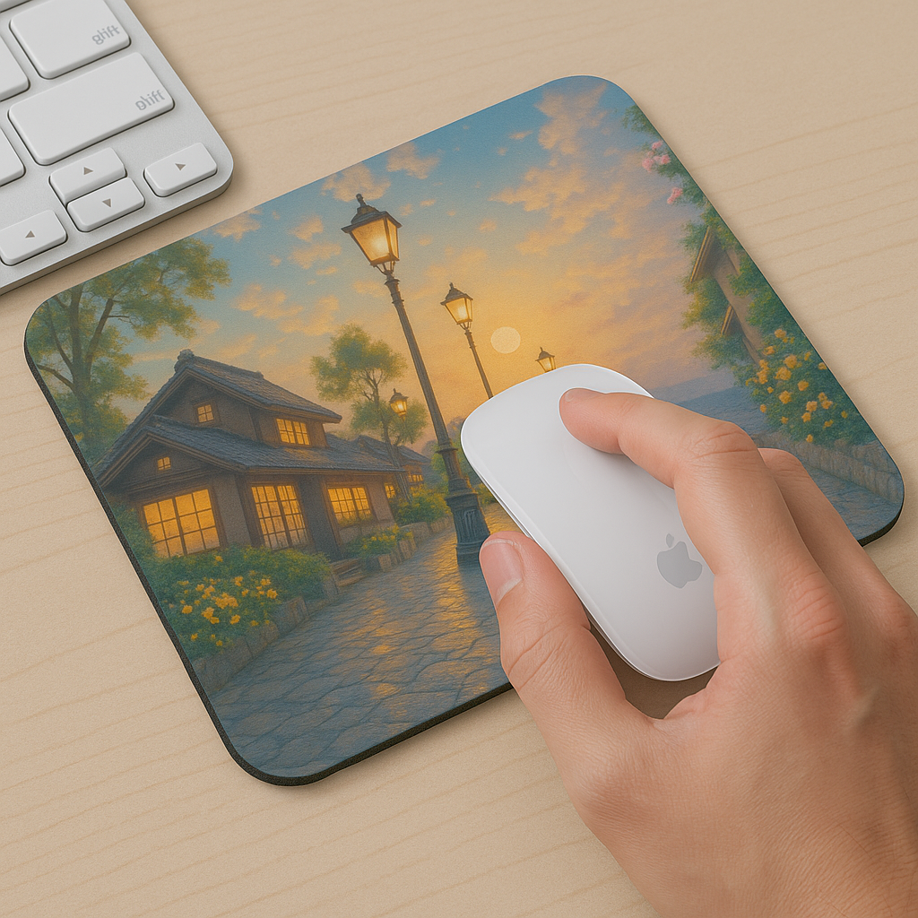 Printed Mouse Pad| Silicon Base | Venice Street Graphic | Available in Size - Small, Large