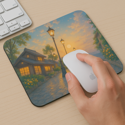 Printed Mouse Pad| Silicon Base | Venice Street Graphic | Available in Size - Small, Large