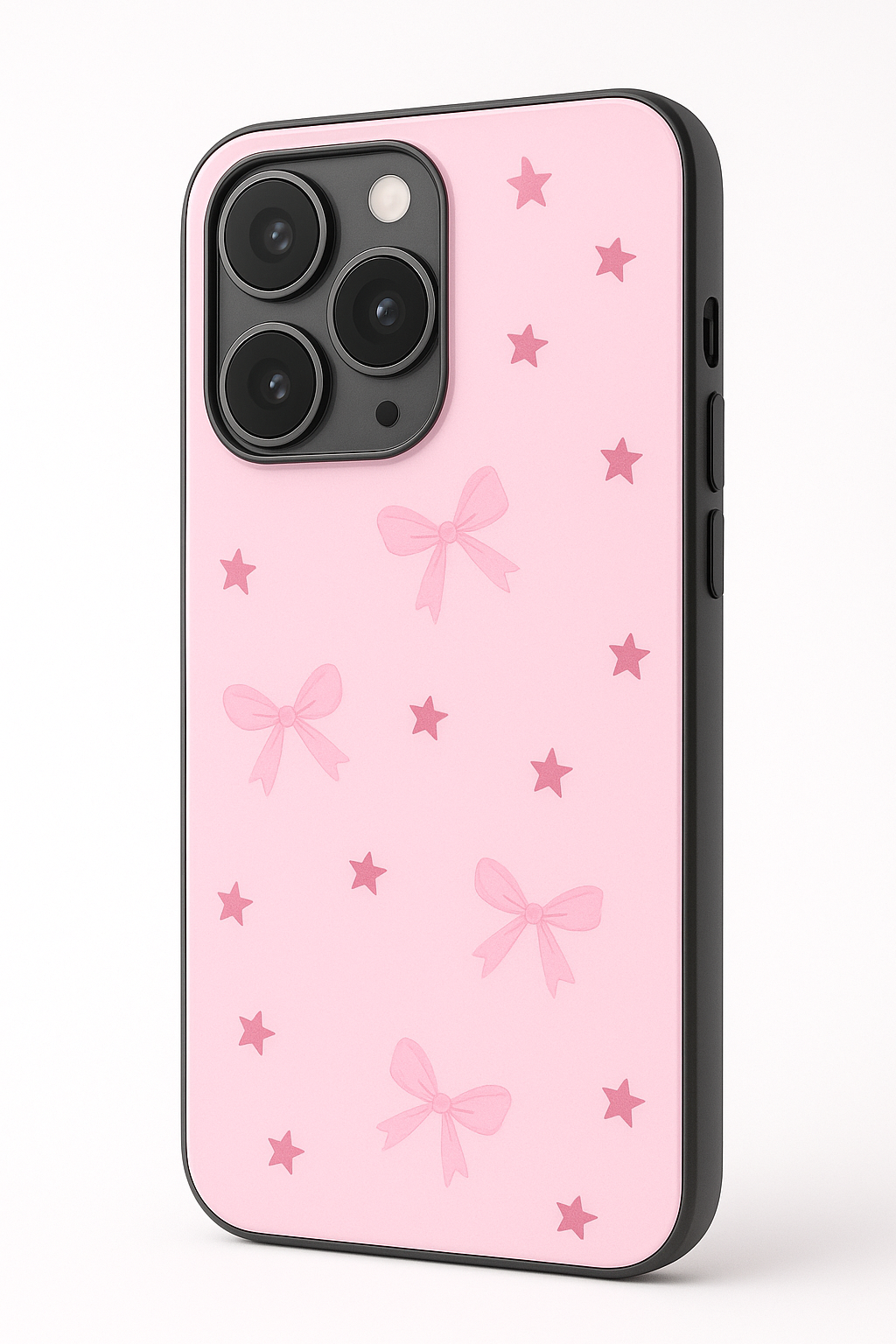 Sparkling Bows Premium Glass Back Cover For iPhone 11,12,13,14,15,16 Models