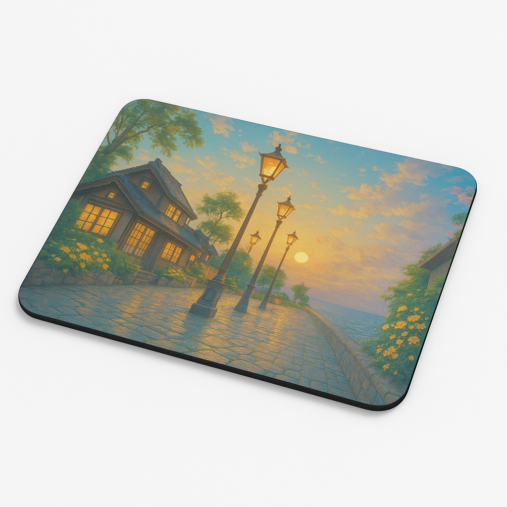 Printed Mouse Pad| Silicon Base | Venice Street Graphic | Available in Size - Small, Large