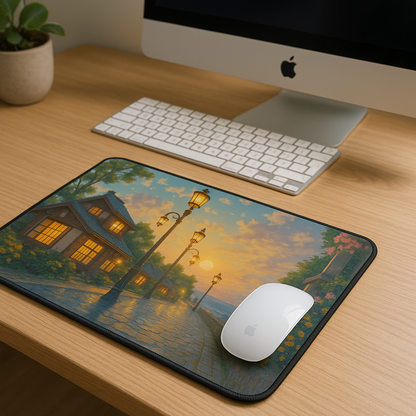 Printed Mouse Pad| Silicon Base | Venice Street Graphic | Available in Size - Small, Large