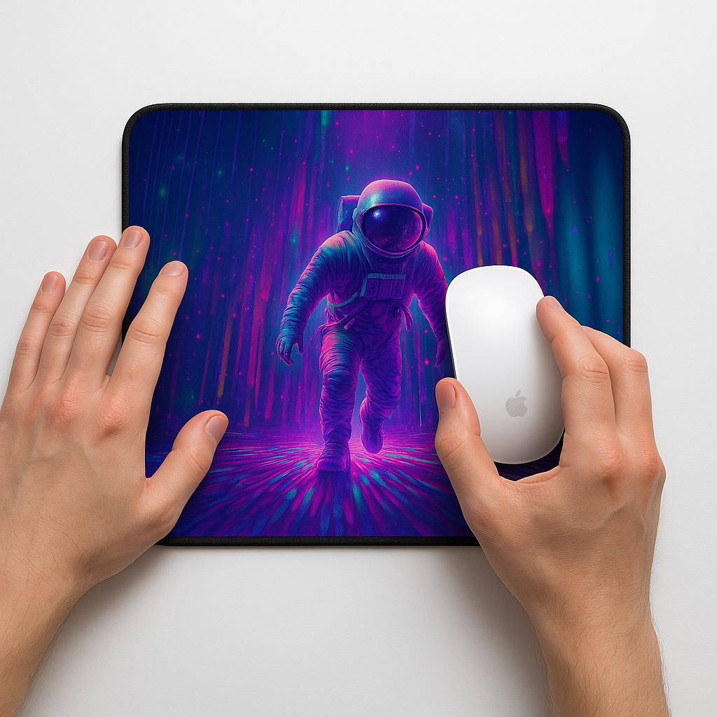 Printed Mouse Pad| Silicon Base | Astronaut In The Ocean Graphic | Available in Size - Small, Large