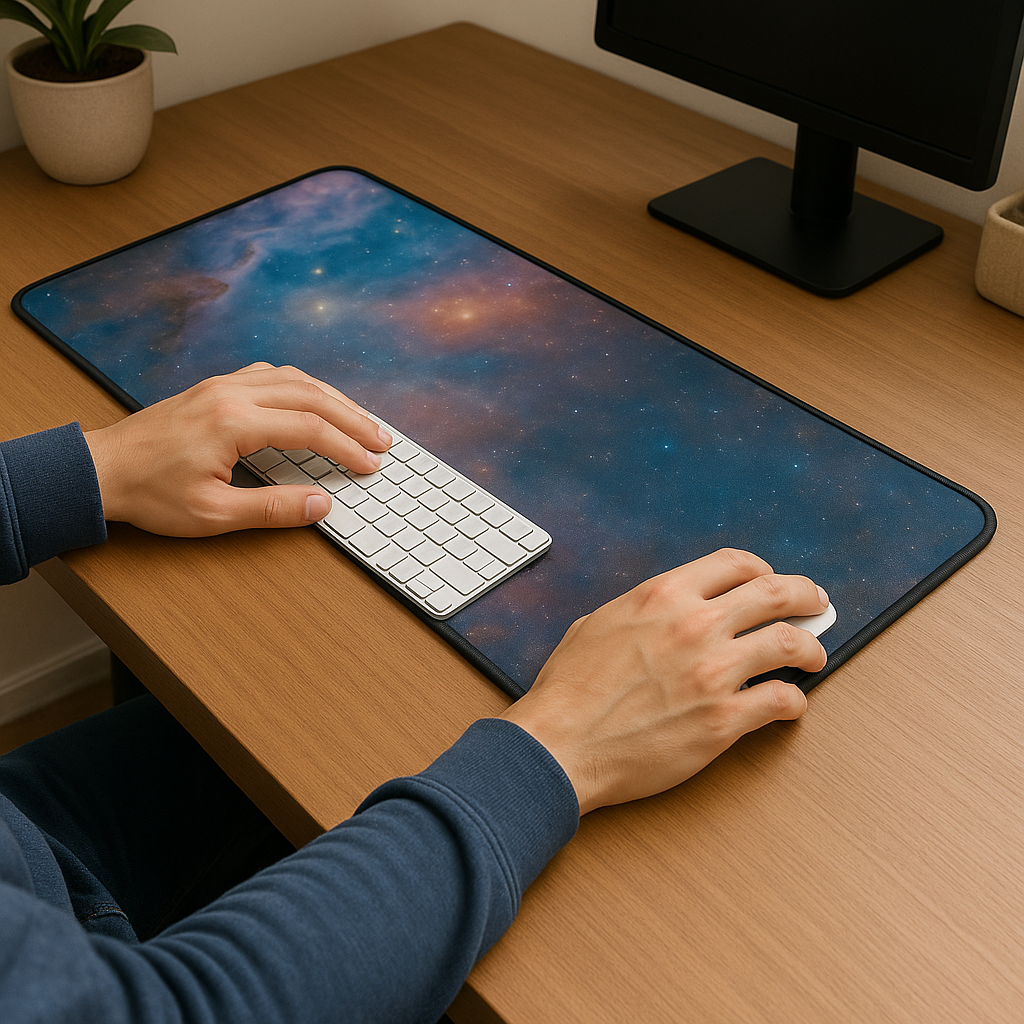 Printed Mouse Pad| Silicon Base | Starry Glaze Graphic | Available in Size - Small, Large