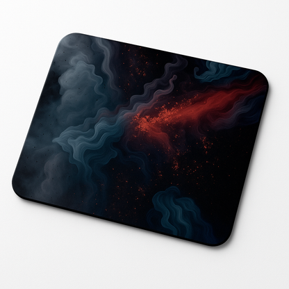 Printed Mouse Pad| Silicon Base | Aesthetic Smoke Graphic | Available in Size - Small, Large