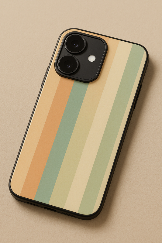 Abstract Stripes Premium Glass Back Cover For iPhone 11,12,13,14,15,16 Models