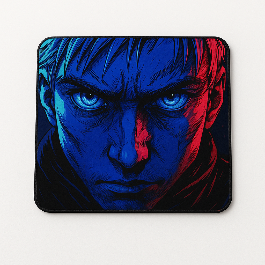 Printed Mouse Pad| Silicon Base | Focused Anime Character Graphic | Available in Size - Small, Large