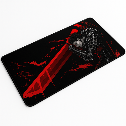 Printed Mouse Pad| Silicon Base | Anime  with Sword Graphic | Available in Size - Small, Large