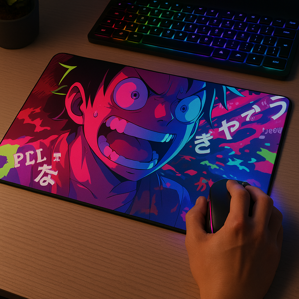Printed Mouse Pad| Silicon Base | Anime One Piece Graphic | Available in Size - Small, Large