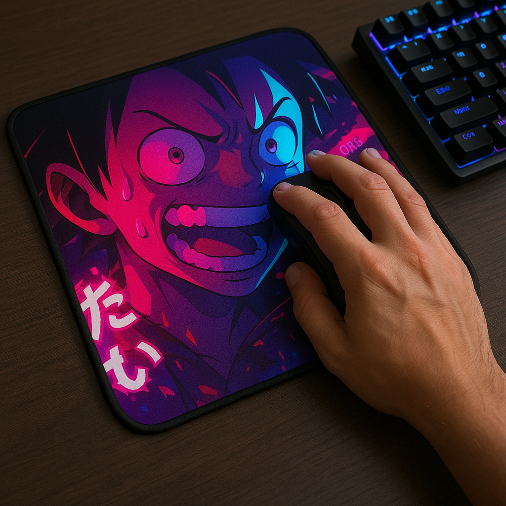 Printed Mouse Pad| Silicon Base | Anime One Piece Graphic | Available in Size - Small, Large