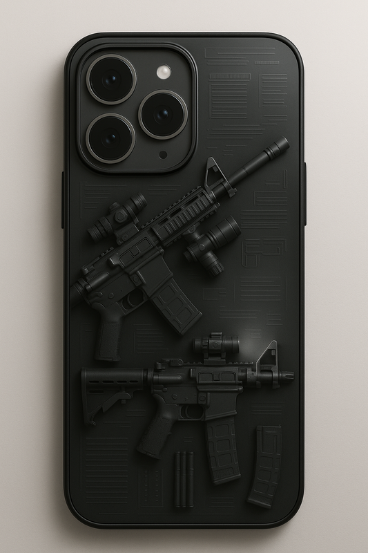 COD Guns  Premium Glass Back Cover For iPhone 11,12,13,14,15,16 Models