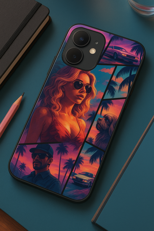 GTA Loading  Premium Glass Back Cover For iPhone 11,12,13,14,15,16 Models