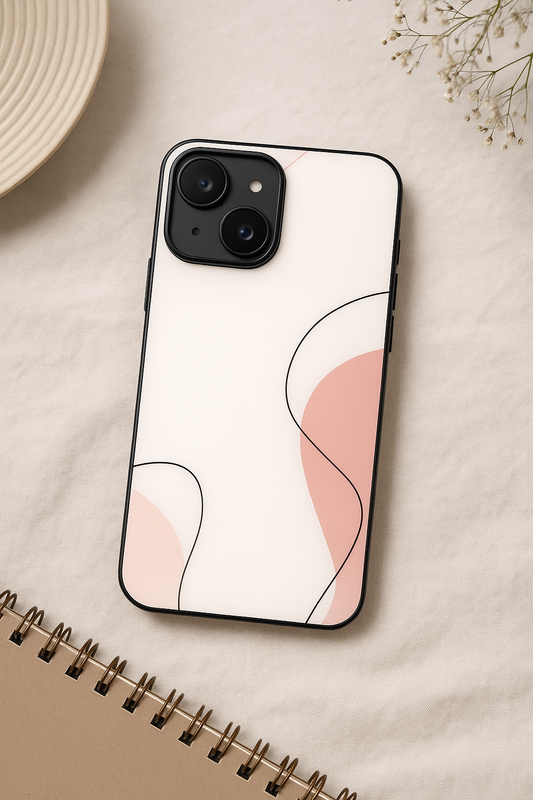 Clean Girl Aesthetics Premium Glass Back Cover For iPhone 11,12,13,14,15,16 Models
