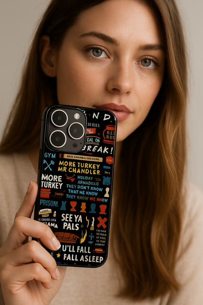 F.R.I.E.N.D.S Premium Glass Back Cover For iPhone 11,12,13,14,15,16 Models