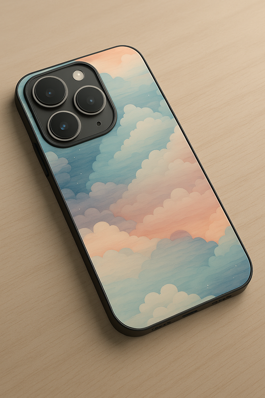 Cloud Of Dreams Premium Glass Back Cover For iPhone 11,12,13,14,15,16 Models
